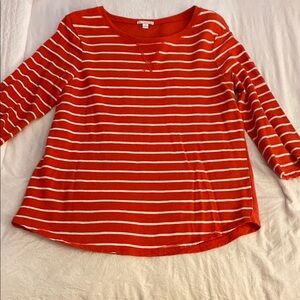 Women's Red Striped Top